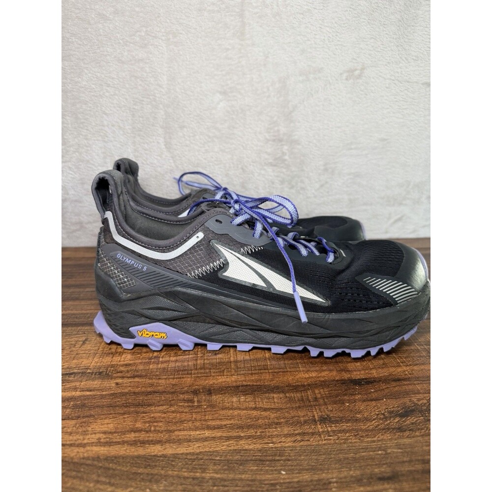 ALTRA Olympus 5 Trail Running Shoes Women's 11 Gray Purple Outdoors Vibram Soles